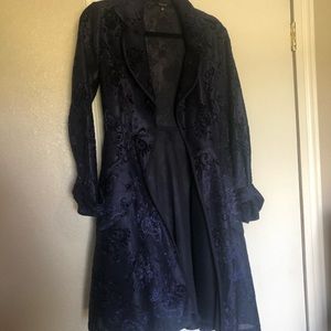 Elegant Blue Trench Coat